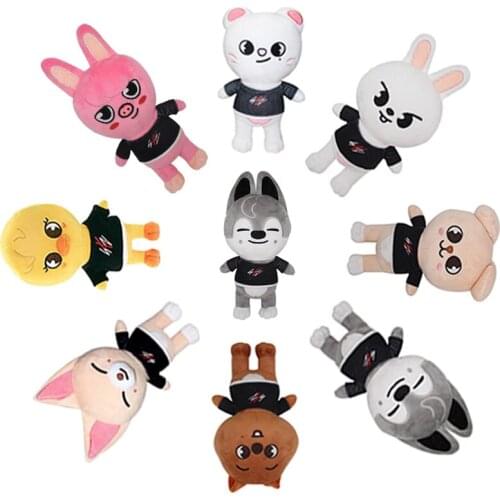 New Skzoo Plush Toys 20cm Cartoon Stray Kids Stuffed Animal Plushies Doll Bbokari Leebit Wolf Chan Puppym Kids Adults Fans Gift