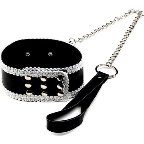 Hot Handmade Sexy Rivet Alternative metal PU Leather Collar Bell Choker slave costume Bondage Necklace Neckband Sex Toys