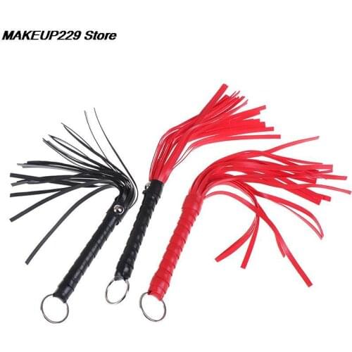 12.5inch PU Leather Whip With Tassel Handle Spanking Paddle Scattered Whip Knout Flirting Erotic Sex Toys For SM Adult Games
