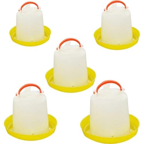 Automatic Chick Waterer Hanging Chicken Water Feeder Durable Plastic Poultry Drinker 1.5L 4L 6L 8L 10L Watering Supplies