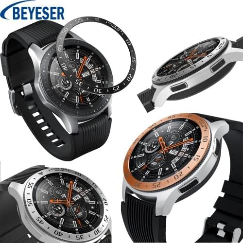 22mm Stainless Steel bezel Style for samsung Gear S3 Frontier/galaxy watch 46mm sport Cover Frame watch strap Accessories rings