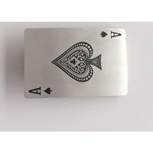 Distribute New Jeansfriend Ace Spade Poker Card Enamel Vintage Rectangle Belt Buckle BUCKLE-CS013 Free Shipping
