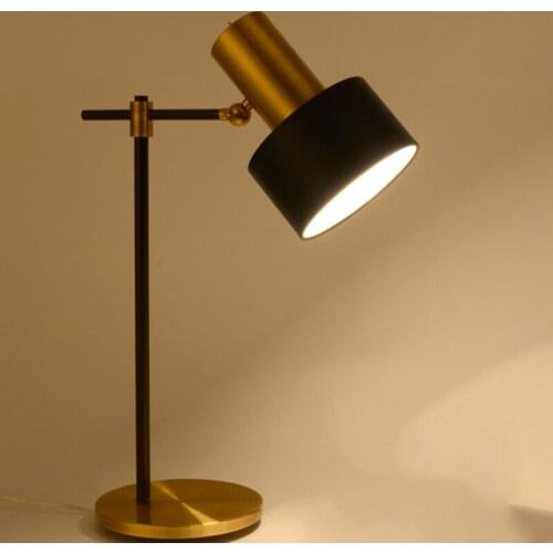 Modern Gold Metal Table Lamp Glass Desk Lamp Art Decor Study E27 Table Light Black Art Hotel Home Lighting New Fixture TA079
