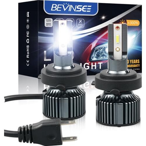 Bevinsee H7 LED Headlight Car HeadLamp Bulbs Adapted Sockets For Hyundai Kona Genesis Coupe Veloster Non-turbo Veloster Low Beam