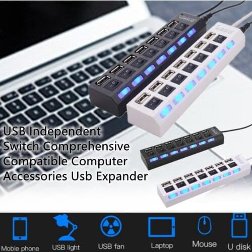 USB Independent Switch Mobile Hard Disk Keyboard High Speed Comprehensive Compatible Hub Computer Accessories
