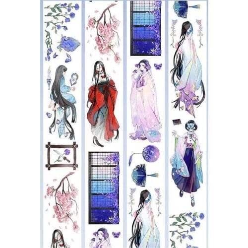 Fairy Butterfly Lady Washi Masking Tapes for Card Making Bullet Journal DIY Scrapbooking Label Stickers