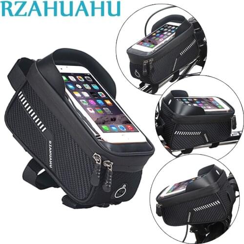 RZAHUAHU Bike Bag Anti-cursor MTB Bicycle Bags Touch Screen PVC Waterproof Bike Bags Universal Bicycle Accessories
