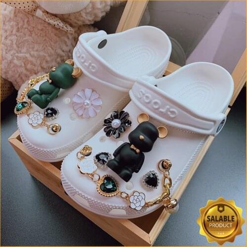 Vintage Bears Crocses Charms Designer DIY Bling Metal Sanrios Shoes Buckle Decaration for Croc JIBZ Clogs Kids Women Girls Gifts