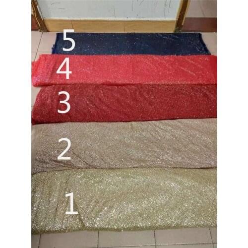 High quality JRB-12201 African French net tulle Lace Fabric for party Hot selling beaded glued glitter sequins lace fabric