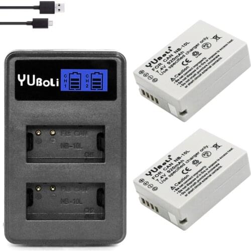 4x NB-10L NB 10L Battery Charger Set Replacement for Canon G1X G15 G16 SX40HS SX50HS SX60HS SX40 SX50 SX60 Camera