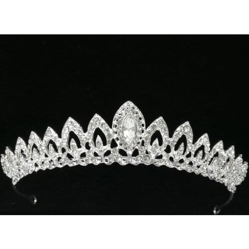 Rose Gold Crystal Wedding Bridal Tiara Crowns for Women Princess Hair Ornament Hair Accessories De Novia Fashion Bride Headpiece