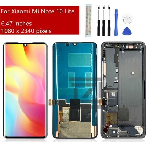 For Xiaomi Mi Note 10 Lite LCD display Touch Screen Digitizer Assembly M2002F4LG lcd digitizer display replacement repair parts