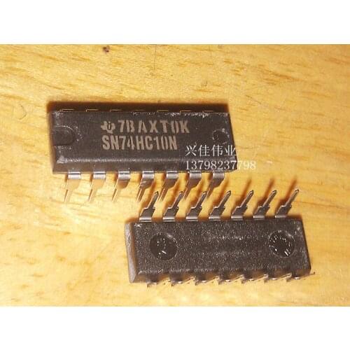 10PCS New original authentic SN74HC10N 74HC10 DIP-14 triple 3-input NAND gate positive