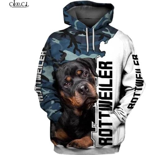 2021 Fashion Animal Rottweiler Dog Camo 3D Full Print Hoodie Men Women Casual Pet Dog Design Hooded Coat Drop Shipping