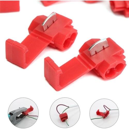 5PCS Electrical Cable Connectors Quick Splice Snap Lock Wire Crimp Terminals 22-10 AWG Wire Connector