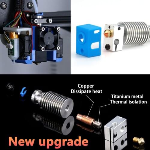 Bimetal Titanium + Copper V6-Crazy Voron Bimetal Radiator kit for E3d V6 hot printing 3D printer parts