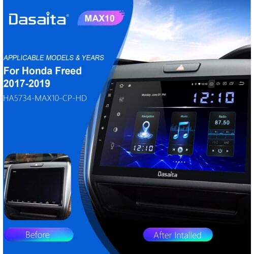 Dasaita 9" Android 10.0 Multimedia Player Car Radio Player Stereo for Honda Freed 2017 2018 2019 Navigation 1280*720 64GB ROM