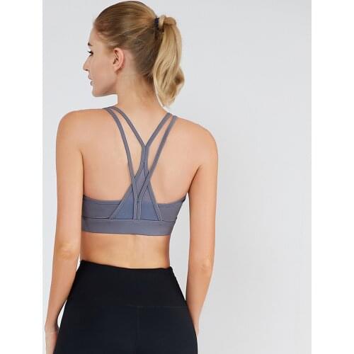 Women Sports Bra Zipper Front X Backline Wireless Nude Feeling Wicks Sweat Yoga Dancing Jogging Exercise Fitness Gym Tops