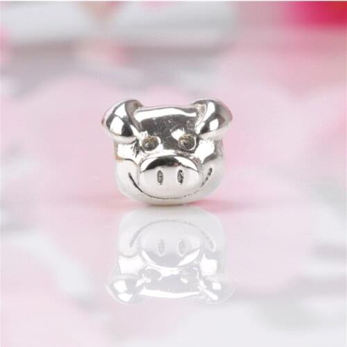 DoDoFly Authentic S925 sterling silver lively piggy beads Fit Original Charms Bracelet Necklace DIY Jewelry Making