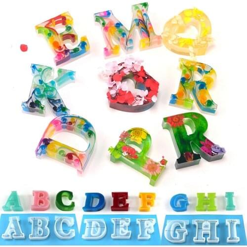 3Pcs Letter Heart Shape Epoxy Mold Handcraft Jewelry DIY Silicone Pendant Mould DIY Hand Craft Resin Molds for Jewelry