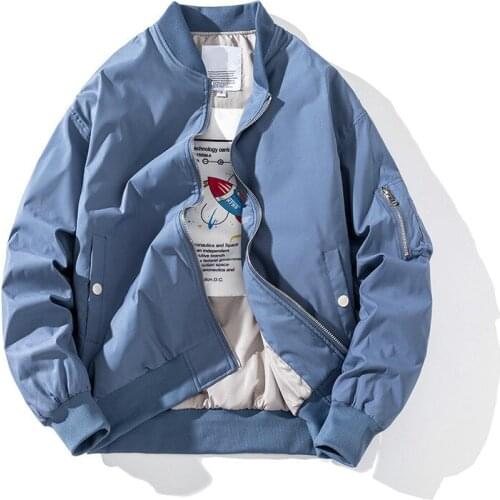 Spring Pilot Jacket Men Solid Bomber Jacket Men Women Fashion Casual Streewear Coat Couple Clothes Youth Male High Street Autumn