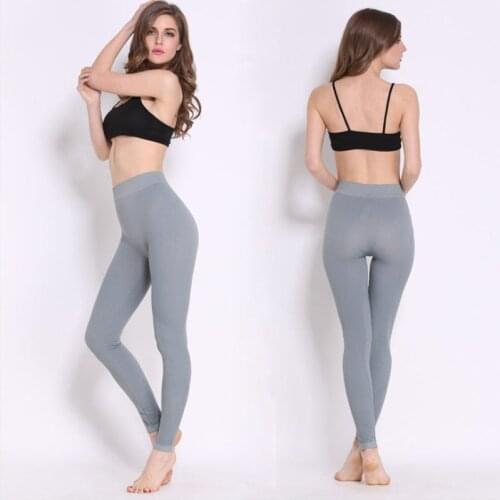 Women Fashion Clothes Legging Grey Color Solid Ladies Casual leggings Slim High Waist Leggings Woman Skinny Pants