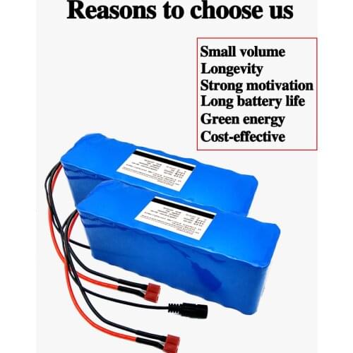 High Power XT60 Plug 36V8ah/10ah/12ah/14ah 18650 Li Ion Battery Pack Balance Car Motorcycle Electric Bicycle Scooter BMS+Charger