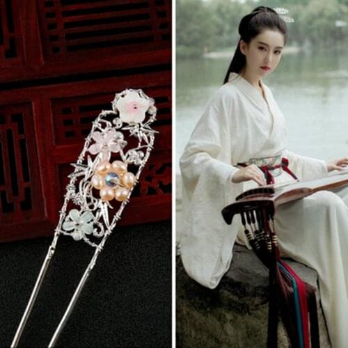 Metal U Shaped Hairpins Clips Vintage Hanfu Cheongsam Hair Jewelry Princess Headdress Classical Hair accessories Cosplay