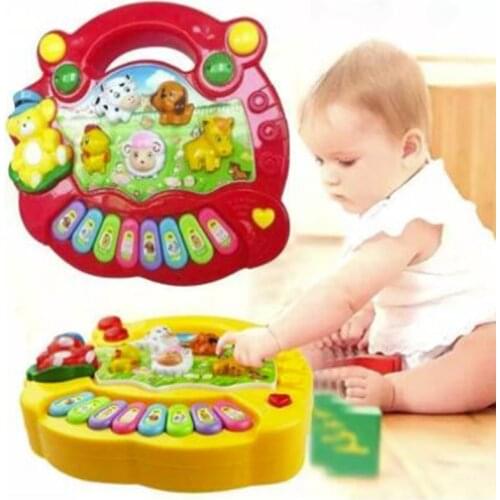 Music Toys Baby Childrens Animal Farm Piano Music Toy Educational Electronic Organ Baby Playing Instrument Recognition Ability