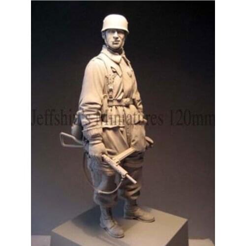 1/16 Scale German Paratrooper Smoking Miniatures World War II Unpainted Resin Model Kit Figure Free Shipping