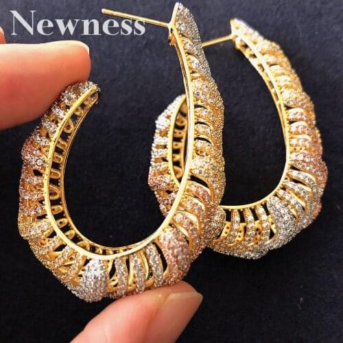 Newness Luxury Clear Luxury Line Quality Micro Crystal Zirconia Inlay Jewelry Unique Women Fashion High Quality Jewelry