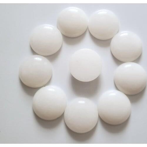 Wholesale fashion 10pcs/lot high quality white natural stone round cabochon beads for ring jewelry Accessories making 25mm
