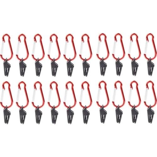 20Pcs Hook Plastic Windproof Clamp Set Tent Clips Buckle Awning Tarp Fixed Outdoor Camping Tent Accessories
