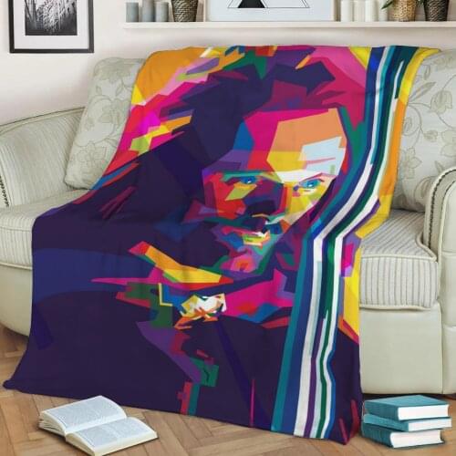 Aragorn WPAP 3D Print Plush Blanket Throw On Sofa Home Decor Soft Warmth Washable Nap Blanket Dropshipping