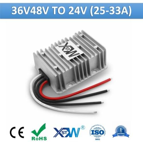 XWST 24v DC Voltage Converter 36v 48v to 24v Reducer Aluminum Step Up Down Buck Converter 25A 30A 33A 24 Volts Regulator