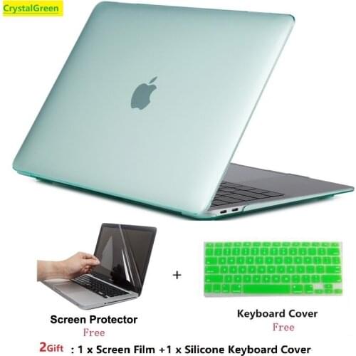 3 in1 Crystal Laptop Hard Case+Screen Protector (Gift)+Keyboard Cover (Gift) For Apple Macbook Pro 11 12 13 15 16" Air Touch Bar