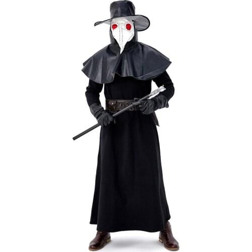 Deluxe Adult Dr. Plague Doctor Cosplay Costume Schnabel Suit Halloween Costumes For Men Adult Carnival Party Dress Up Clothing
