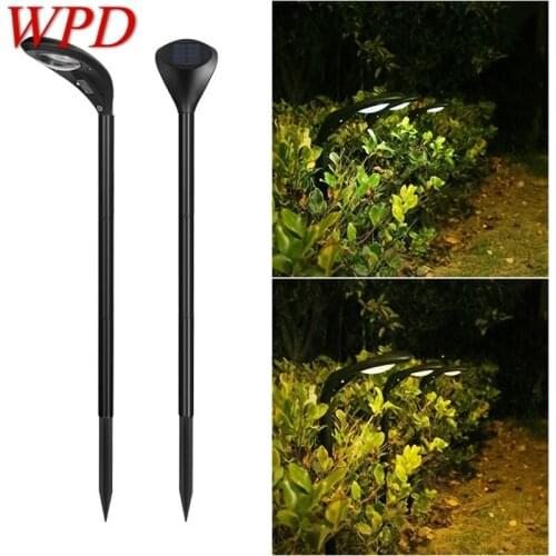 WPD Outdoor Solar Lawn Light Black Waterproof LED Fixture Decorative Lighting For Lawn Courtyard Garden Landscape