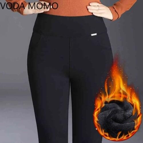 Women Warm Leggings High Waist Skinny Pants Winter Velvet Thick Legging Women Leggings Women Stretch Thicken Legging Pants