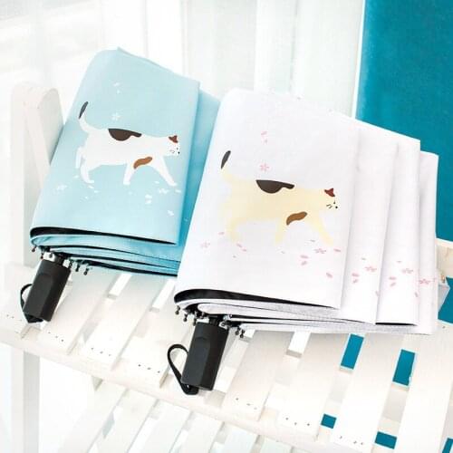 Student umbrella female rain and sun dual-use small fresh anti-ultraviolet sun umbrella sunscreen vinyl umbrella goddess