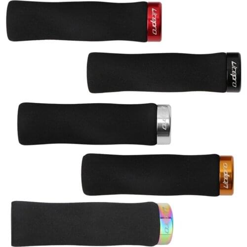 1 Pair MTB Road Cycling Handlebar Grips Anti-Skid Sponge Bicycle Grips Mountain Bike Lock On Bicycle Handlebars End Grips
