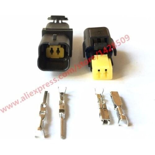 10 Set FCI 2 pin male female waterproof GAS AEB Temperature Sensor headlight FO light connector 211PC022S0049 211PC02280081