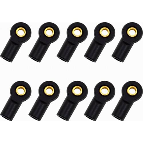10Pcs M3 Plastic Ball Head Rod End Ball Joints Tie Rod Ends Holder for 1/8 1:10 Axial SCX10 RC Crawler Car Parts