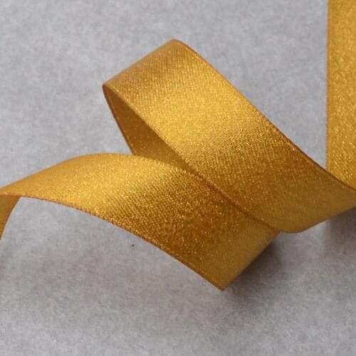 [100yards/lot, 6mm-38mm] Festival supplies satin golden yarn Ribbons tapes for wedding Christmas decoration, free shipping