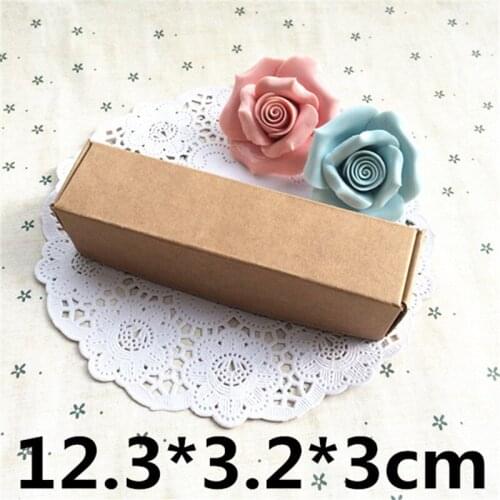 50pcs 12.3*3.2*3cm Blank Kraft Paper Box Paper Black Paper Eyeliner Pen Lipstick Gift Packaging Boxes