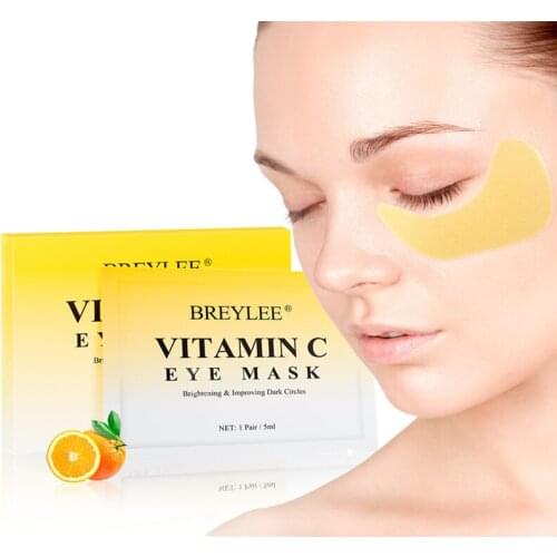 8 Pair Vitamin C Eye Mask Gel Eye Patches Anti Puffiness Wrinkles Gel Eye Pads Eye Sleeping Mask Brightening Skin Eye Care