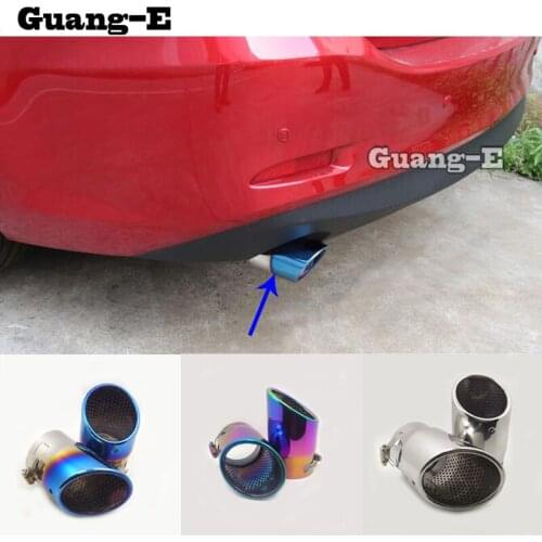 Car Styling Muffler Exterior End Pipe Stainless Steel Exhaust Tip Tail Outlet For Mazda6 Mazda 6 Atenza 2017 2018 2019