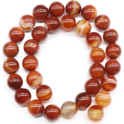 4mm 6mm 8mm 10mm 12mm 14mm Natural Stone Carnelian Beads Red Agates Pendants For DIY Bracelet Necklace Healling Energy Jewelry