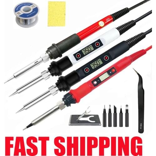 220V 110V Electric Digital Soldering Iron Station Temperature Adjustable Welding Soldering Tips Tools Accessories Dropshipping