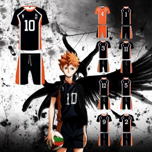 Haikyuu Cosplay Karasuno Costume High School Volleyball Club Hinata Shoyo Sportswear Jersey Uniform Hinata Shoyo Nishinoya Yuu